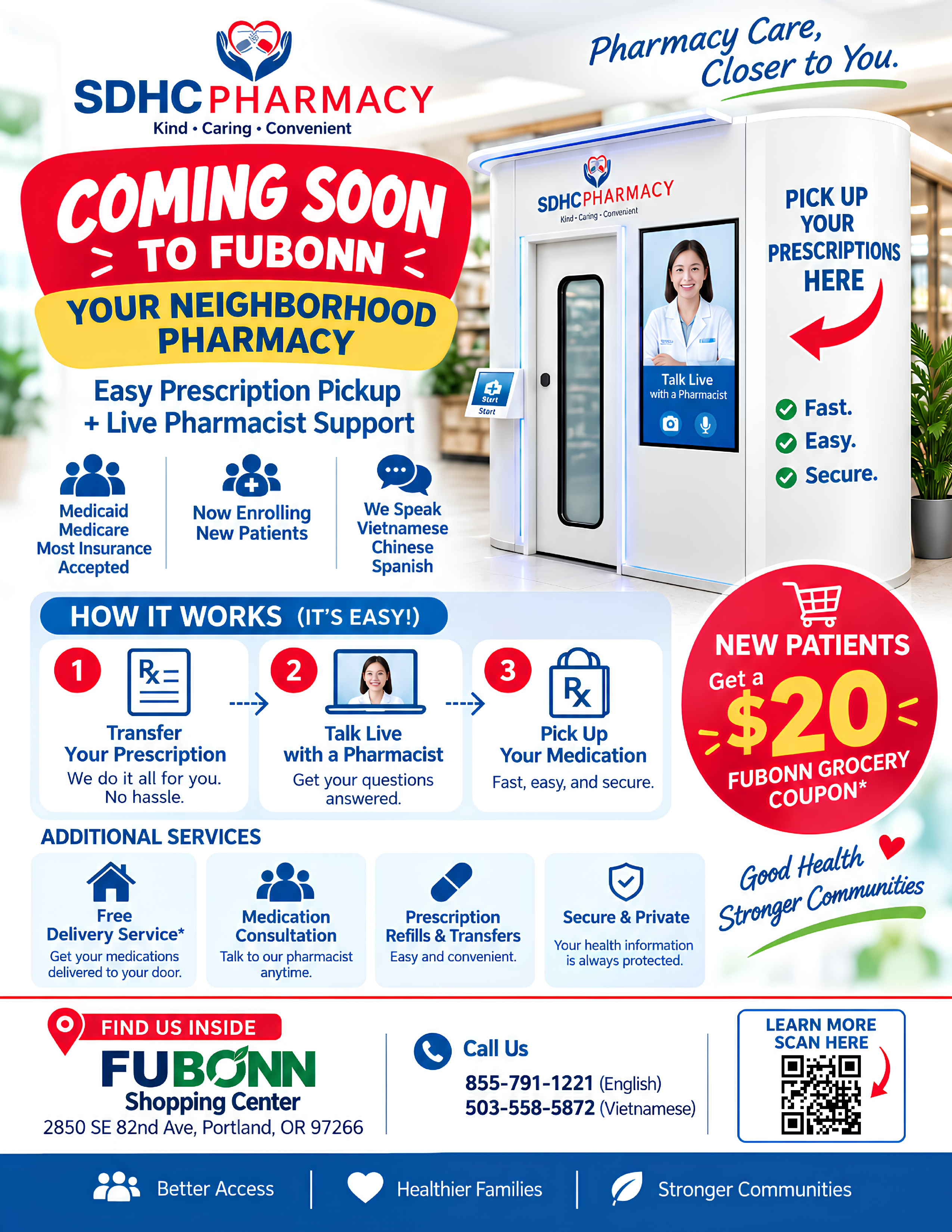 SDHC Pharmacy special announcement at Fubonn Shopping Center